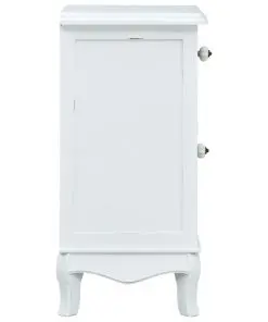 vidaXL Bedside Cabinet White 40x30x62 cm MDF