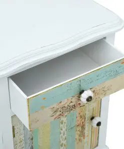 vidaXL Bedside Cabinet White 40x30x62 cm MDF