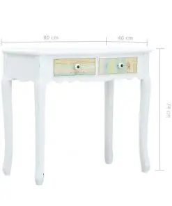vidaXL Console Table White 80x40x74 cm Wood