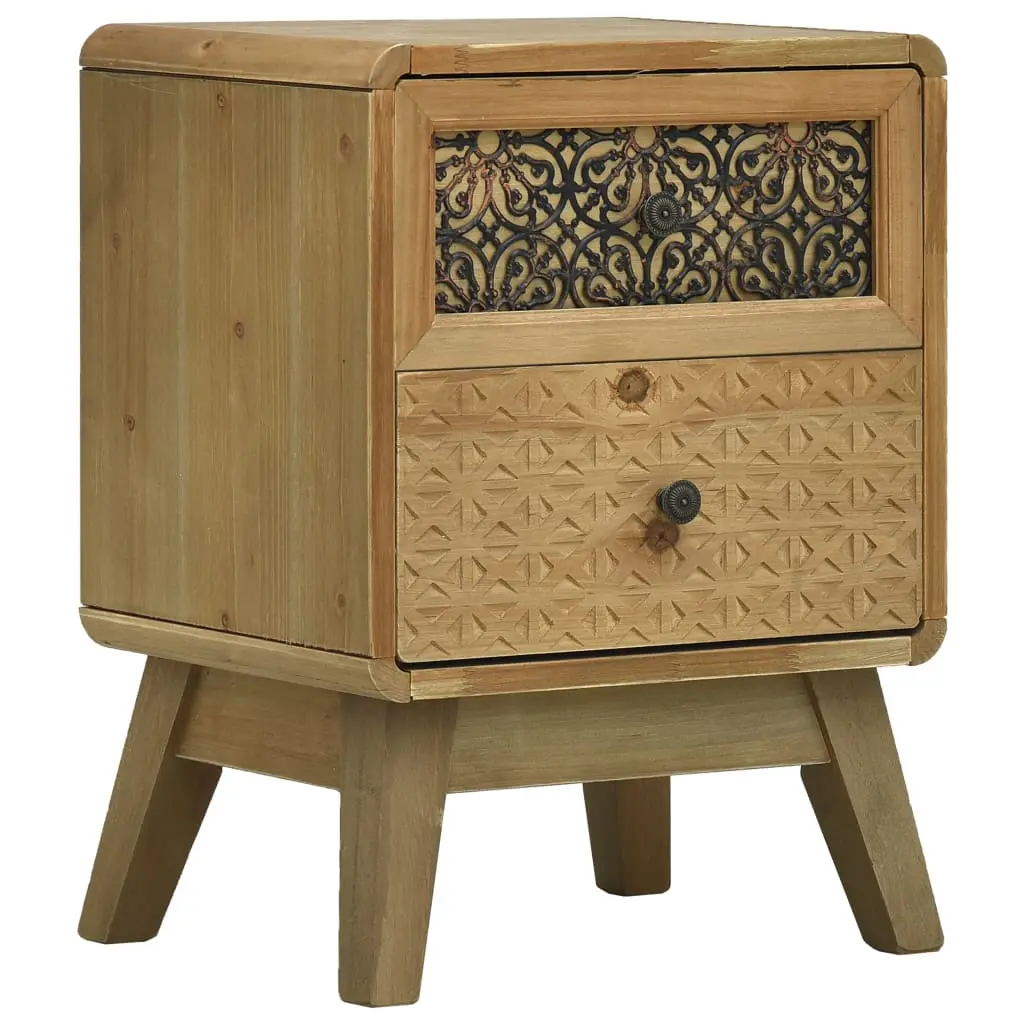 vidaXL Bedside Cabinet Brown 37x30x51 cm Wood