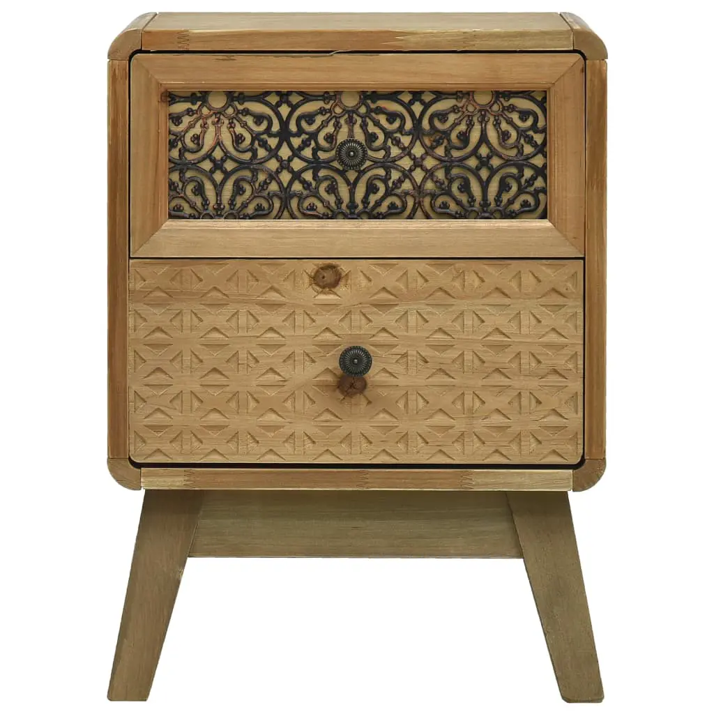 vidaXL Bedside Cabinet Brown 37x30x51 cm Wood