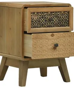 vidaXL Bedside Cabinet Brown 37x30x51 cm Wood