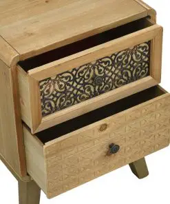 vidaXL Bedside Cabinet Brown 37x30x51 cm Wood