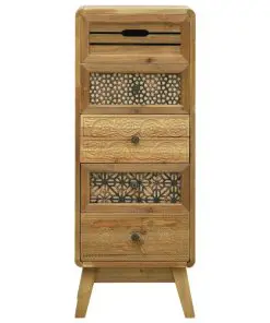 vidaXL Sideboard with 5 Drawers Brown 37x30x97.5 cm Wood