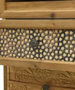 vidaXL Sideboard with 5 Drawers Brown 37x30x97.5 cm Wood