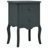 vidaXL Bedside Cabinet Grey 43x32x65 cm MDF