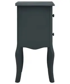 vidaXL Bedside Cabinet Grey 43x32x65 cm MDF