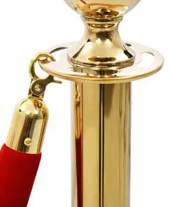 vidaXL 3 Piece VIP Queue Barrier Set Stainless Steel Gold