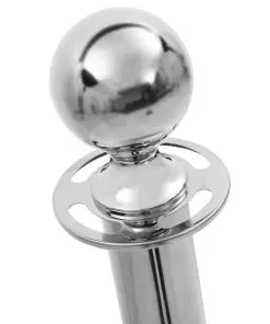 vidaXL 3 Piece VIP Queue Barrier Set Stainless Steel Silver