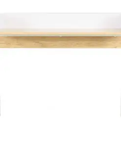vidaXL Desk White and Oak 90x60x88 cm