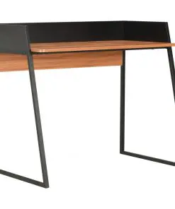 vidaXL Desk Black and Brown 90x60x88 cm