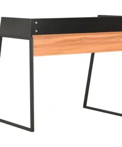vidaXL Desk Black and Brown 90x60x88 cm