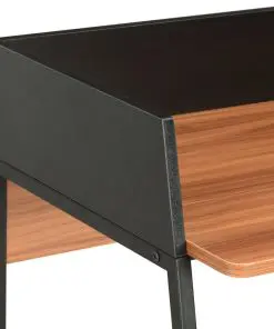 vidaXL Desk Black and Brown 90x60x88 cm