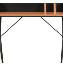 vidaXL Desk Black and Brown 80x50x84 cm