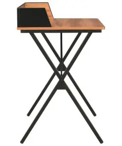 vidaXL Desk Black and Brown 80x50x84 cm