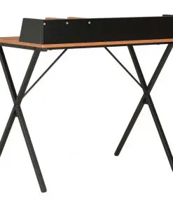 vidaXL Desk Black and Brown 80x50x84 cm