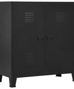vidaXL Filing Cabinet Industrial Black 90x40x100 cm Steel