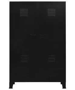 vidaXL Wardrobe Industrial Black 90x40x140 cm Steel