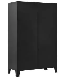 vidaXL Wardrobe Industrial Black 90x40x140 cm Steel