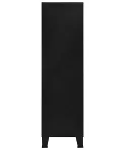 vidaXL Wardrobe Industrial Black 90x40x140 cm Steel