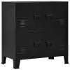 vidaXL Filing Cabinet with 4 Doors Industrial Black 75x40x80 cm Steel
