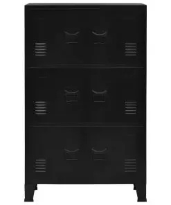 vidaXL Filing Cabinet with 6 Doors Industrial Black 75x40x120 cm Steel