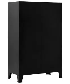 vidaXL Filing Cabinet with 6 Doors Industrial Black 75x40x120 cm Steel