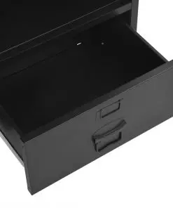 vidaXL Bookshelf Industrial Black 90x40x180 cm Steel