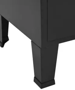 vidaXL Bookshelf Industrial Black 90x40x180 cm Steel