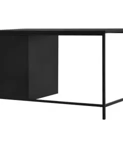 vidaXL Desk with Drawers Industrial Black 120x55x75 cm Steel