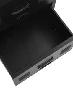 vidaXL Desk with Drawers Industrial Black 120x55x75 cm Steel