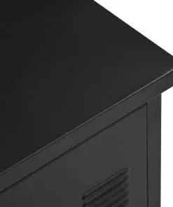 vidaXL Desk with Drawers Industrial Black 120x55x75 cm Steel