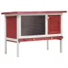 vidaXL Outdoor Rabbit Hutch 1 Layer Red Wood