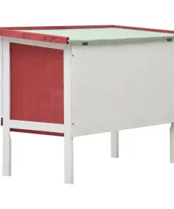 vidaXL Outdoor Rabbit Hutch 1 Layer Red Wood