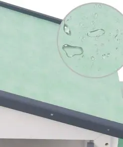 vidaXL Outdoor Large Rabbit Hutch Grey and White 145x45x85 cm Wood