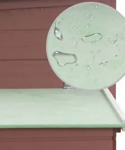 vidaXL Outdoor Chicken Cage Hen House with 1 Egg Cage Brown Wood