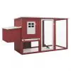 vidaXL Outdoor Chicken Cage Hen House with 1 Egg Cage Red Wood
