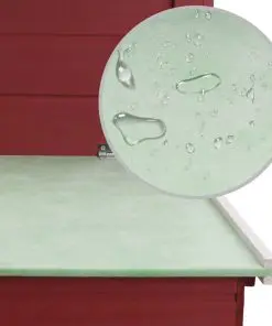 vidaXL Outdoor Chicken Cage Hen House with 1 Egg Cage Red Wood