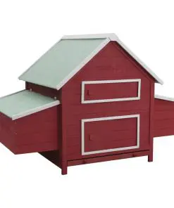 vidaXL Chicken Coop Red 157x97x110 cm Wood