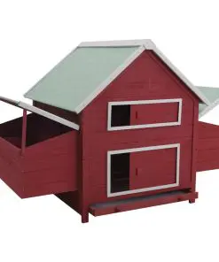 vidaXL Chicken Coop Red 157x97x110 cm Wood