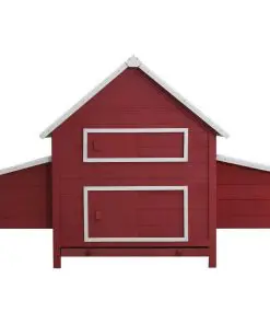 vidaXL Chicken Coop Red 157x97x110 cm Wood