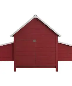 vidaXL Chicken Coop Red 157x97x110 cm Wood