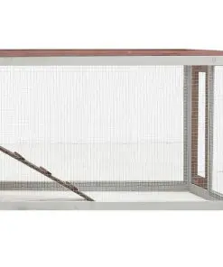 vidaXL Rabbit Hutch Mocha 303x60x86 cm Solid Pine & Fir Wood