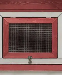 vidaXL Rabbit Hutch Red 303x60x86 cm Solid Pine & Fir Wood