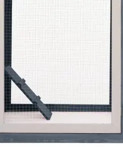 vidaXL Chicken Cage Grey 170x81x110 cm Solid Pine & Fir Wood