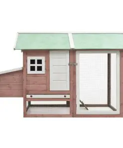 vidaXL Chicken Cage Mocha 170x81x110 cm Solid Pine & Fir Wood
