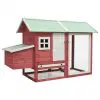 vidaXL Chicken Cage Red 170x81x110 cm Solid Pine & Fir Wood vidaXL Chicken Cage Red 170x81x110 cm Solid Pine & Fir Wood