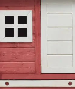 vidaXL Chicken Cage Red 170x81x110 cm Solid Pine & Fir Wood