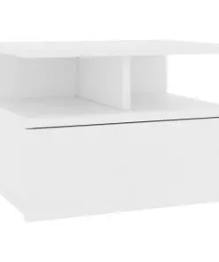 vidaXL Floating Nightstand White 40x31x27 cm Chipboard