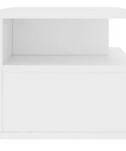 vidaXL Floating Nightstand White 40x31x27 cm Chipboard